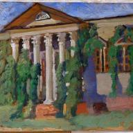 Делла-Вос Кардовская Ольга Людвиговна. Дом в Бектышеве. 1920-е