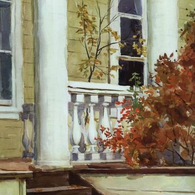 Михайловское. Северное крыльцо дома А. С. Пушкина (1962) 